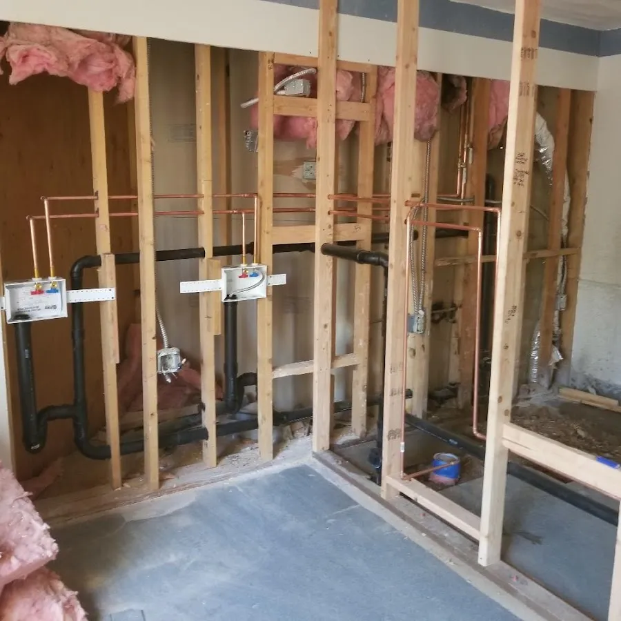 Copper pipe rough-in and plumbing installation in Wahpeton